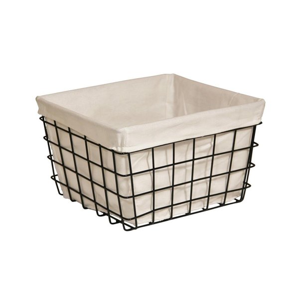 H2H Cheung Lined Metal Wire Rectangular Storage Basket H22546454